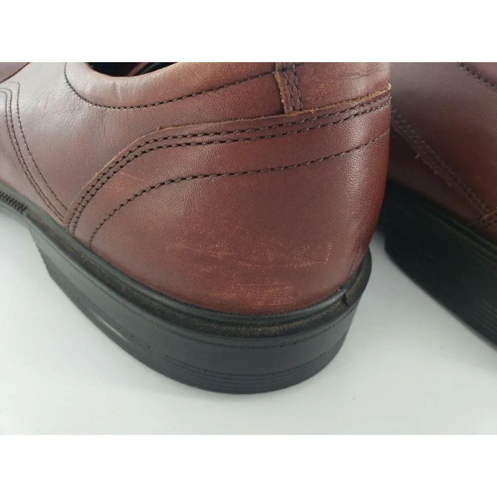 Ecco Men's Brown Leather Lace Up Oxfords Shoes Size EUR 47/ US 13